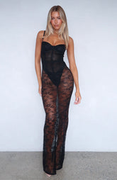 In The Atmosphere Lace Dress Black